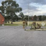 Australian Army Cadets disassemble a 11x11 Tent.